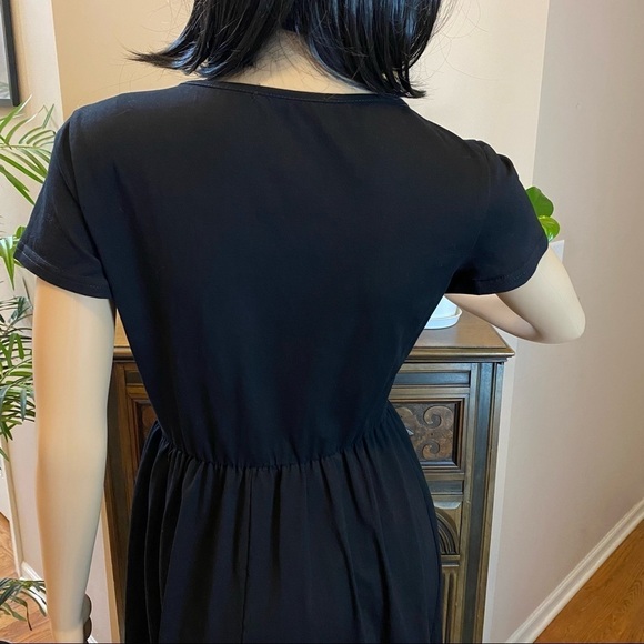 OUGES WOMEN‎ BLACK DRESS SIZE M BUTTON FRONT W/POCKETS DRESS - Picture 4 of 10